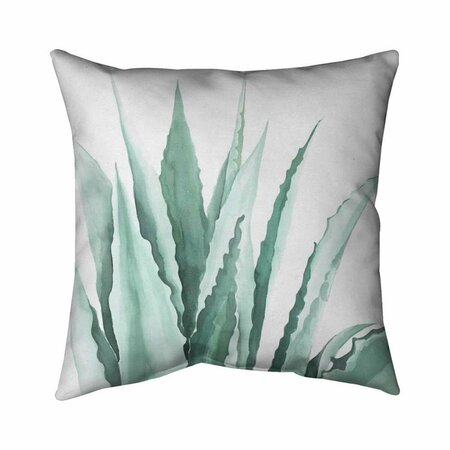 BEGIN HOME DECOR 20 x 20 in. Watercolor Agave Plant-Double Sided Print Indoor Pillow 5541-2020-FL258